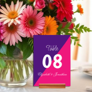 Numéro De Table Mariage minimaliste mélange et assorti de lever de