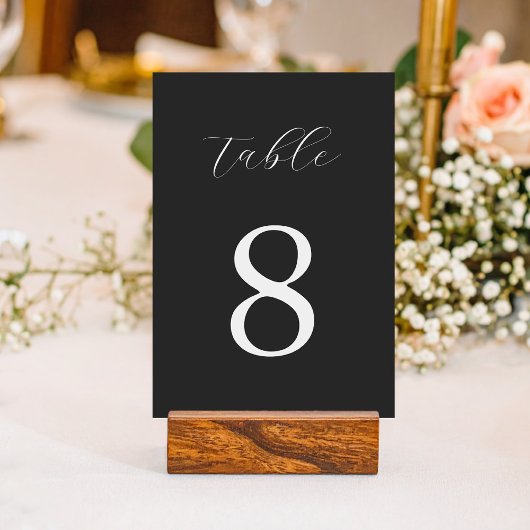 Numéro De Table Mariage Minimaliste Moderne 