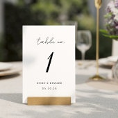 Numéro De Table Mariage minimaliste moderne