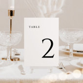 Numéro De Table Mariage minimaliste moderne