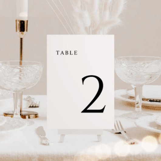 Numéro De Table Mariage minimaliste moderne