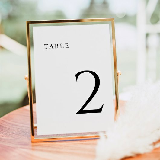 Numéro De Table Mariage minimaliste moderne