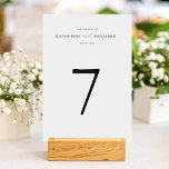 Numéro De Table Mariage minimaliste moderne noir et blanc<br><div class="desc">Créez votre propre numéro de table mariage personnalisé avec typographie minimaliste moderne en noir et blanc.</div>