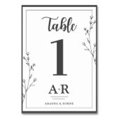 Numéro De Table Mariage Minimaliste Noir & Blanc (Par défaut)