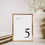Numéro De Table Mariage minimaliste noir blanc élégant<br><div class="desc">Numéro minimaliste noir et blanc élégant de table de mariage.</div>