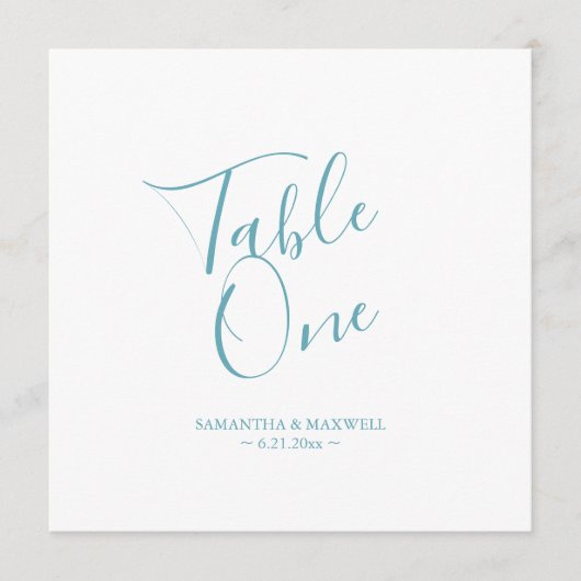 Numéro de table Mariage moderne (Devant)