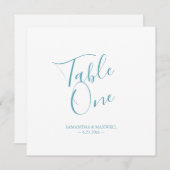 Numéro de table Mariage moderne (Devant / Derrière)