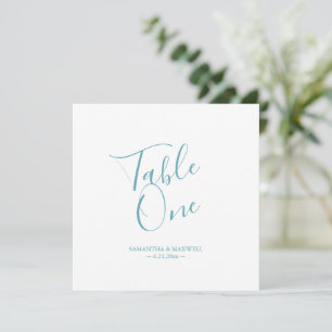 Numéro de table Mariage moderne