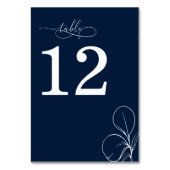 Numéro De Table Mariage Moderne Chic Bleu Nuit (Par défaut)