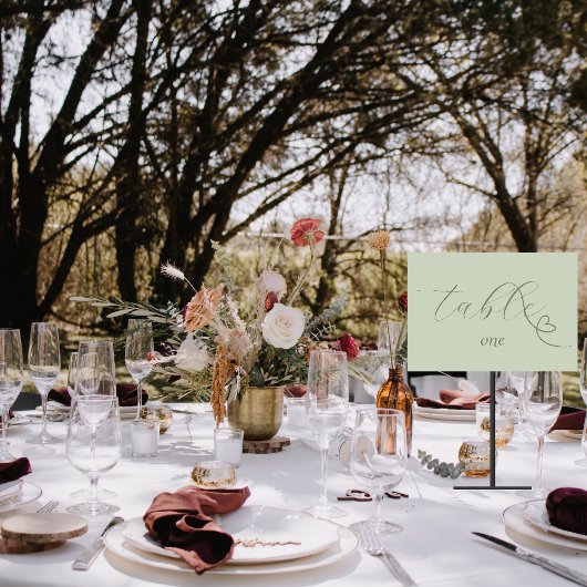 Numéro De Table Mariage moderne Colorblock | Lumière