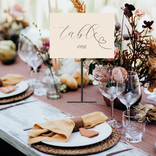 Numéro De Table Mariage moderne Colorblock | Neutre