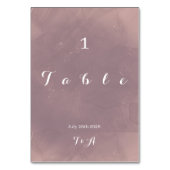 Numéro De Table Mariage moderne Dusty Rose Ombre (Dos)
