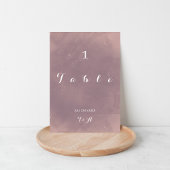 Numéro De Table Mariage moderne Dusty Rose Ombre