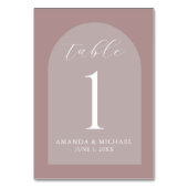 Numéro De Table Mariage moderne Dusty Rose teles (Par défaut)
