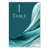 Numéro De Table Mariage moderne -Emerald Green- (Dos)