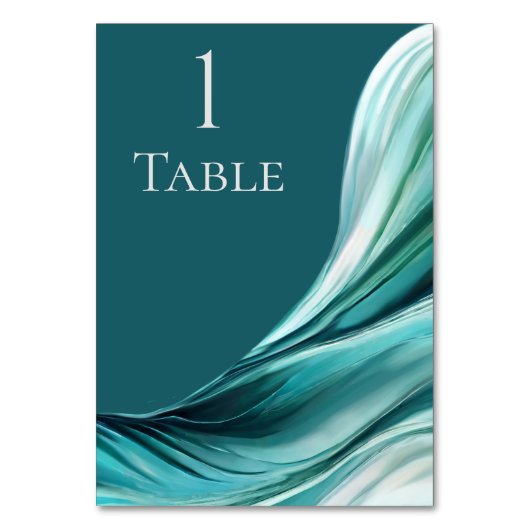 Numéro De Table Mariage moderne -Emerald Green- (Par défaut)