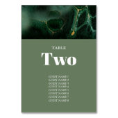 Numéro De Table Mariage moderne en marbre vert (Par défaut)