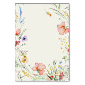 Numéro De Table Mariage moderne Fleur sauvage minimal élégant (Dos)