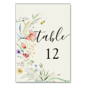 Numéro De Table Mariage moderne Fleur sauvage minimal élégant (Par défaut)