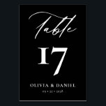 Numéro De Table Mariage moderne minimaliste noir blanc<br><div class="desc">Elevez votre décor de réception de mariage avec nos numéros minimalistes de table de Mariage moderne noir et blanc, un ajout élégant et élégant qui allie harmonieusement design contemporain et élégance intemporelle. Chaque numéro de table de cette collection est un minimaliste jeu de couleurs noir et blanc, qui offre sophistication...</div>