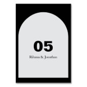 Numéro De Table Mariage Moderne Noir et Blanc avec Arche (Par défaut)