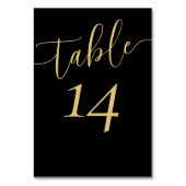 Numéro De Table Mariage Moderne Noir & Or (Par défaut)