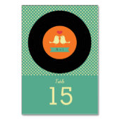 Numéro De Table Mariage moderne Retro Vinyl Record (Dos)