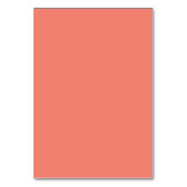 Numéro De Table Mariage Moderne Rose Corail Écriture Gras (Dos)