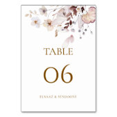 Numéro De Table Mariage Moderne Simple Automne Fleurs Séchées & Fe (Par défaut)