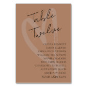Numéro De Table Mariage Moderne Terracotta & Cœur (Par défaut)