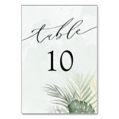 Numéro De Table Mariage Moderne Tropical à l'Aquarelle (Par défaut)