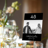 Numéro De Table Mariage monochrome minimaliste