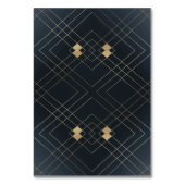 Numéro De Table Mariage Monogramme de la marine classique (Dos)