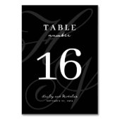 Numéro De Table Mariage Monogramme Elegance Moderne (Par défaut)
