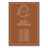 Numéro De Table Mariage Monogramme en terre cuite moderne (Par défaut)