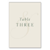 Numéro De Table Mariage Monogramme Or Vert Émeraude (Par défaut)