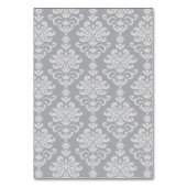 Numéro De Table Mariage Monogramme Script Calligraphique Gris Arge (Dos)