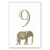 Numéro De Table Mariage Monogramme Unique (Dos)