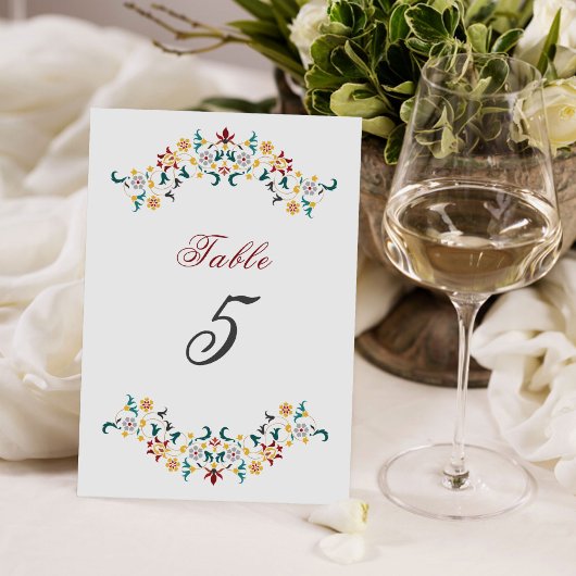 Numéro De Table Mariage Motif classique complexe de géométrie vint