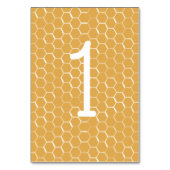 Numéro De Table Mariage Motif Golden Honeypeb (Dos)