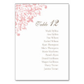 Numéro De Table Mariage Motif Regency Pink Fleur de Lis (Dos)