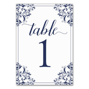 Numéro de table mariage Nadine (Marine) 1