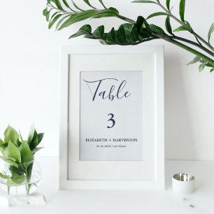 Numéro De Table Mariage nautique moderne et élégant