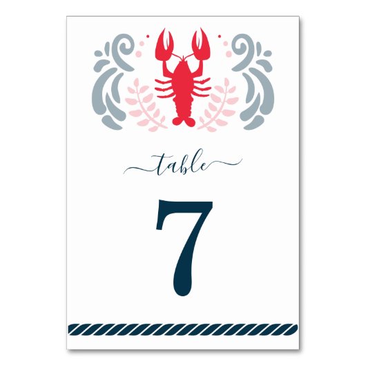 Numéro De Table Mariage nautique simple (Par défaut)
