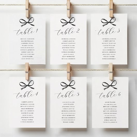 Numéro De Table Mariage noir