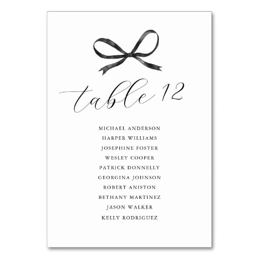 Numéro De Table Mariage noir (Par défaut)