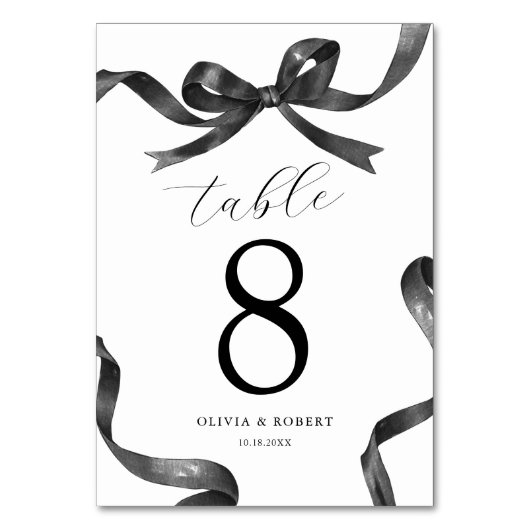 Numéro De Table Mariage noir (Par défaut)