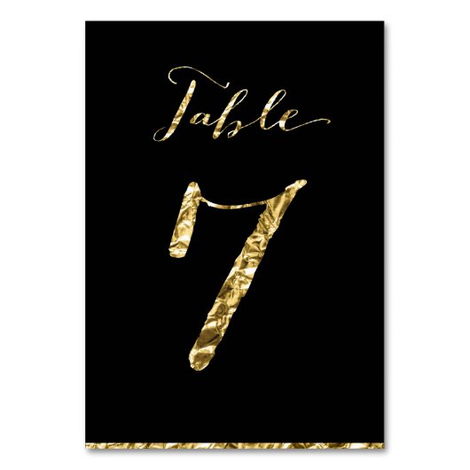 Numéro De Table Mariage noir à huile noire Numéro de tableau Noir (Par défaut)