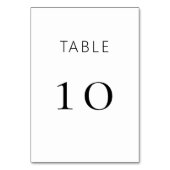 Numéro De Table Mariage noir blanc (Dos)