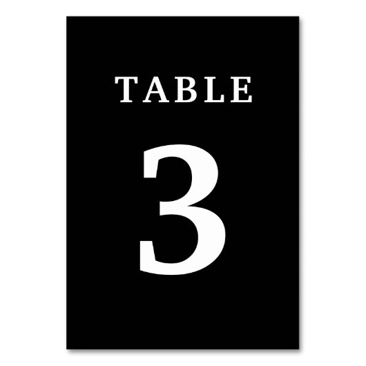 Numéro De Table Mariage noir blanc (Par défaut)